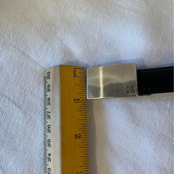 Ralph Lauren skinny black leather belt, size M, 36” excellent preowned condition - Picture 7 of 10